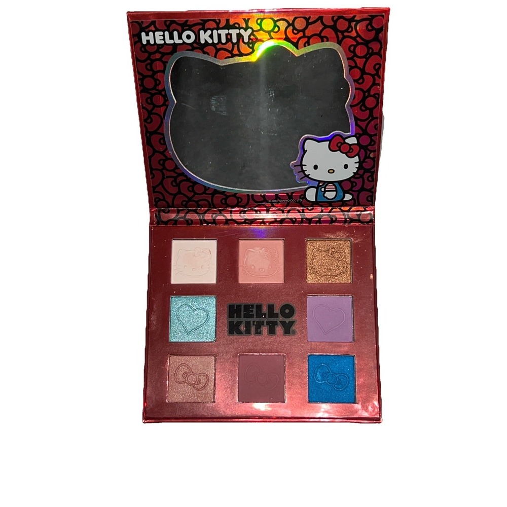 Hello Kitty Eyeshadow Palette – 9 Shades (Unused) Multicolor Blue Purple Shimmer